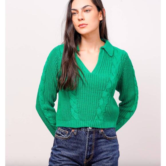 Central Park West Sweaters - Central Park West Chelsea Polo Emerald